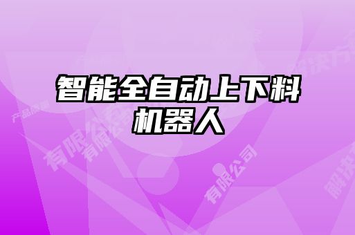 智能全自動(dòng)上下料機器人