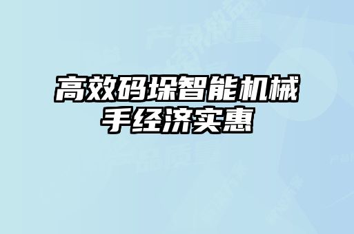 高效碼垛智能機械手經(jīng)濟實(shí)惠