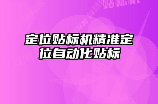 定位貼標機精準定位自動(dòng)化貼標