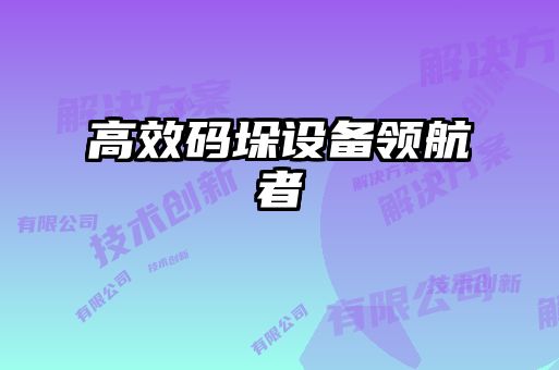 高效碼垛設備領(lǐng)航者