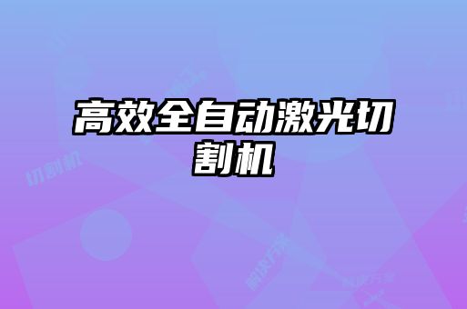 高效全自動(dòng)激光切割機