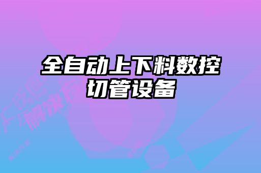 全自動(dòng)上下料數控切管設備