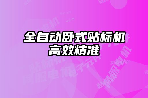 全自動(dòng)臥式貼標機高效精準