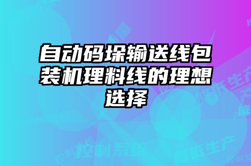 自動(dòng)碼垛輸送線(xiàn)包裝機理料線(xiàn)的理想選擇