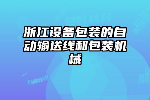 浙江設備包裝的自動(dòng)輸送線(xiàn)和包裝機械