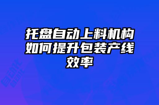 托盤(pán)自動(dòng)上料機構如何提升包裝產(chǎn)線(xiàn)效率
