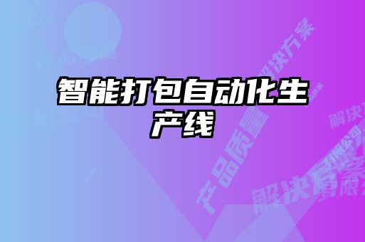 智能打包自動(dòng)化生產(chǎn)線(xiàn)