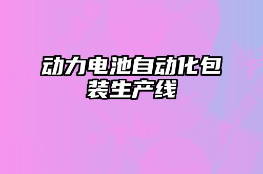 動(dòng)力電池自動(dòng)化包裝生產(chǎn)線(xiàn)