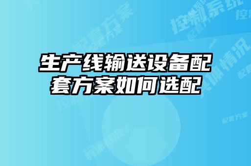生產(chǎn)線(xiàn)輸送設備配套方案如何選配
