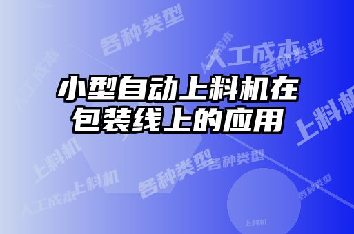 小型自動(dòng)上料機在包裝線(xiàn)上的應用