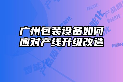 廣州包裝設備如何應對產(chǎn)線(xiàn)升級改造