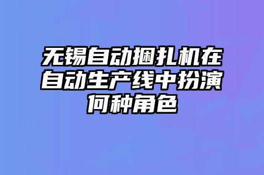 無(wú)錫自動(dòng)捆扎機在自動(dòng)生產(chǎn)線(xiàn)中扮演何種角色