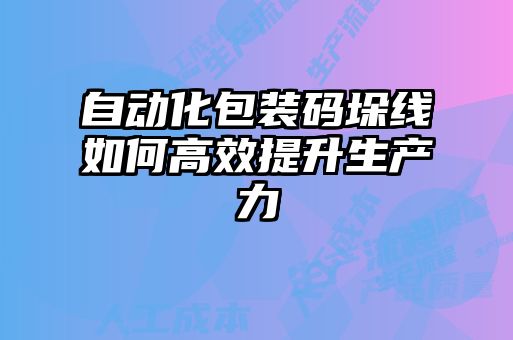 自動(dòng)化包裝碼垛線(xiàn)如何高效提升生產(chǎn)力