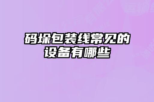 碼垛包裝線(xiàn)常見(jiàn)的設備有哪些