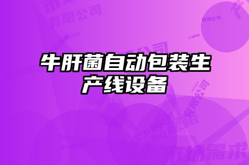 牛肝菌自動(dòng)包裝生產(chǎn)線(xiàn)設備