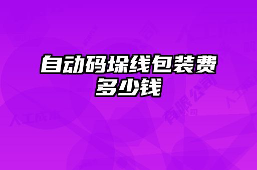 自動(dòng)碼垛線(xiàn)包裝費多少錢(qián)