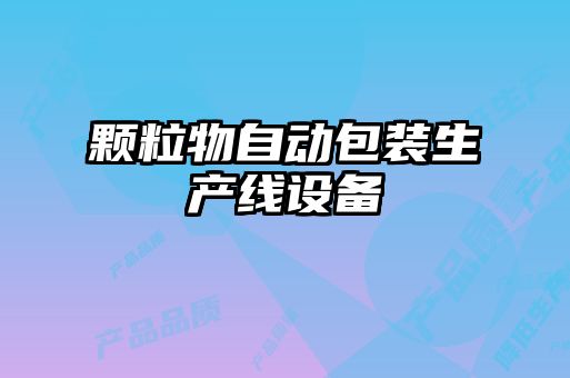 顆粒物自動(dòng)包裝生產(chǎn)線(xiàn)設備