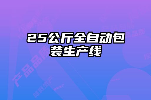 25公斤全自動(dòng)包裝生產(chǎn)線(xiàn)