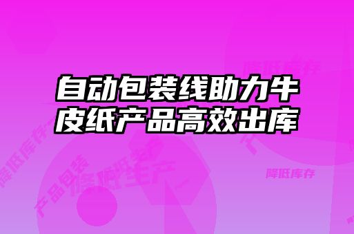 自動(dòng)包裝線(xiàn)助力牛皮紙產(chǎn)品高效出庫