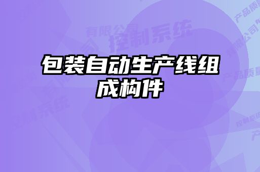 包裝自動(dòng)生產(chǎn)線(xiàn)組成構件