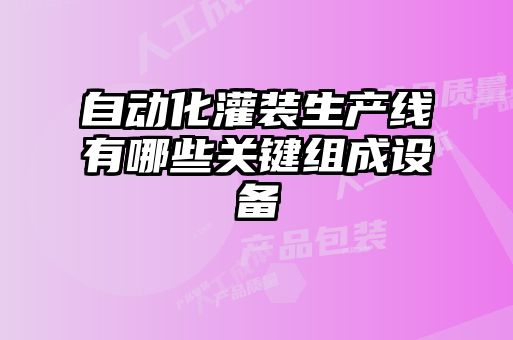 自動(dòng)化灌裝生產(chǎn)線(xiàn)有哪些關(guān)鍵組成設備