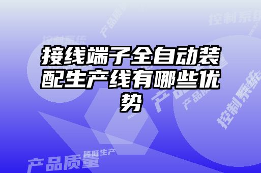 接線(xiàn)端子全自動(dòng)裝配生產(chǎn)線(xiàn)有哪些優(yōu)勢