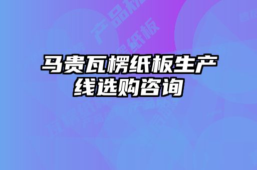 馬貴瓦楞紙板生產(chǎn)線(xiàn)選購咨詢(xún)
