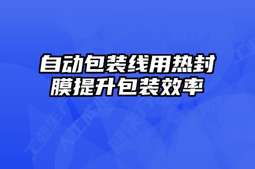 自動(dòng)包裝線(xiàn)用熱封膜提升包裝效率