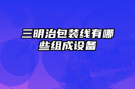三明治包裝線(xiàn)有哪些組成設備