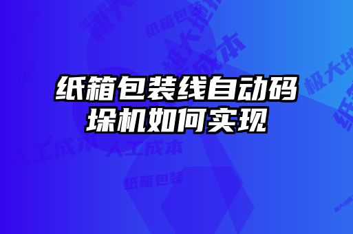 紙箱包裝線(xiàn)自動(dòng)碼垛機如何實(shí)現