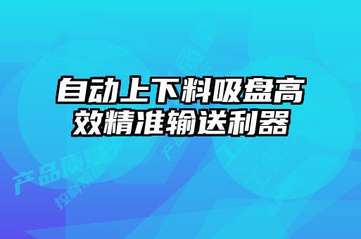 自動(dòng)上下料吸盤(pán)高效精準輸送利器