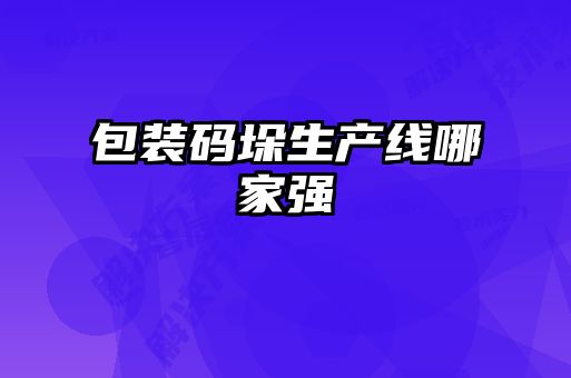 包裝碼垛生產(chǎn)線(xiàn)哪家強