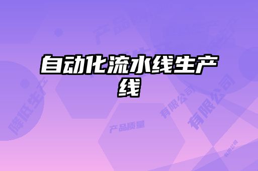 自動(dòng)化流水線(xiàn)生產(chǎn)線(xiàn)