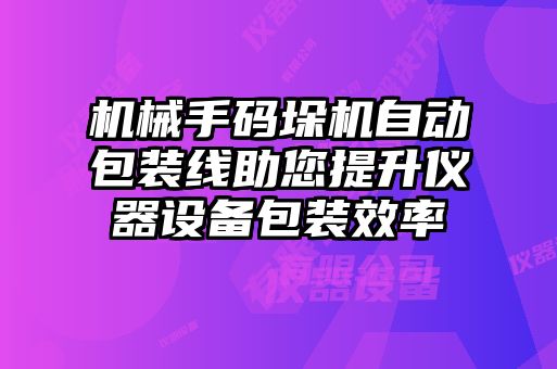 機械手碼垛機自動(dòng)包裝線(xiàn)助您提升儀器設備包裝效率
