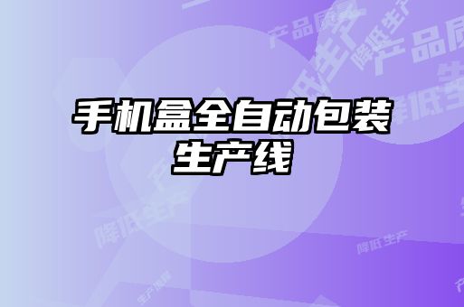 手機盒全自動(dòng)包裝生產(chǎn)線(xiàn)