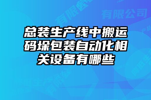 總裝生產(chǎn)線(xiàn)中搬運碼垛包裝自動(dòng)化相關(guān)設備有哪些