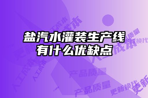 鹽汽水灌裝生產(chǎn)線(xiàn)有什么優(yōu)缺點(diǎn)