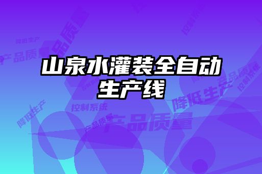 山泉水灌裝全自動(dòng)生產(chǎn)線(xiàn)