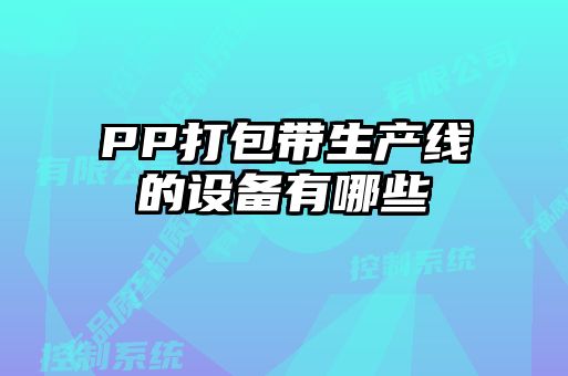 PP打包帶生產(chǎn)線(xiàn)的設備有哪些