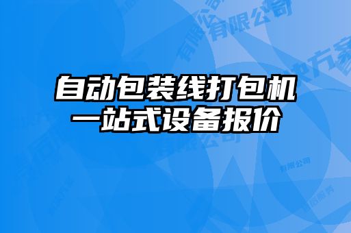 自動(dòng)包裝線(xiàn)打包機一站式設備報價(jià)
