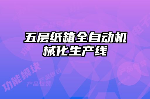 五層紙箱全自動(dòng)機械化生產(chǎn)線(xiàn)