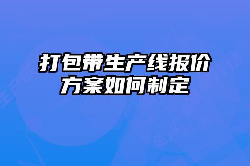 打包帶生產(chǎn)線(xiàn)報價(jià)方案如何制定