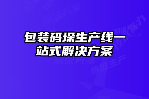 包裝碼垛生產(chǎn)線(xiàn)一站式解決方案