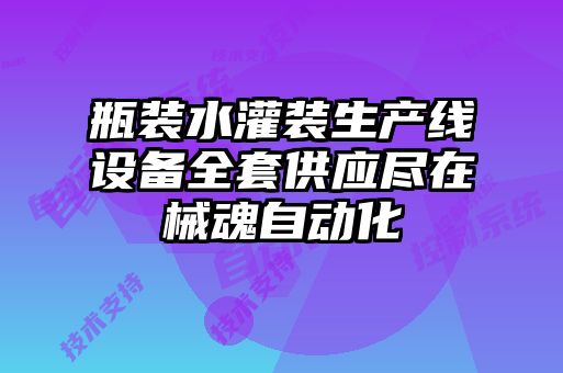 瓶裝水灌裝生產(chǎn)線(xiàn)設備全套供應盡在械魂自動(dòng)化