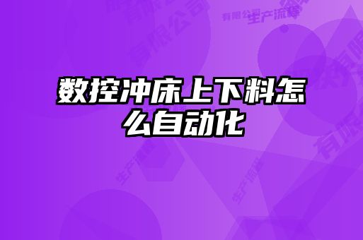 數控沖床上下料怎么自動(dòng)化