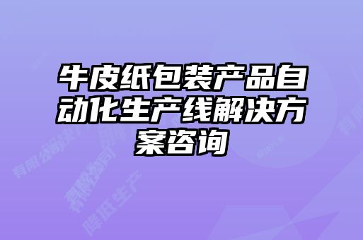 牛皮紙包裝產(chǎn)品自動(dòng)化生產(chǎn)線(xiàn)解決方案咨詢(xún)