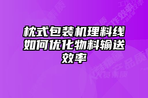 枕式包裝機理料線(xiàn)如何優(yōu)化物料輸送效率