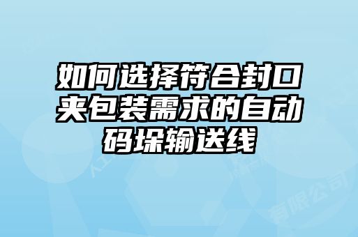 如何選擇符合封口夾包裝需求的自動(dòng)碼垛輸送線(xiàn)