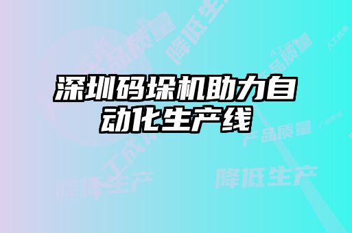 深圳碼垛機助力自動(dòng)化生產(chǎn)線(xiàn)