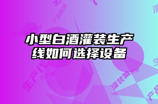 小型白酒灌裝生產(chǎn)線(xiàn)如何選擇設備